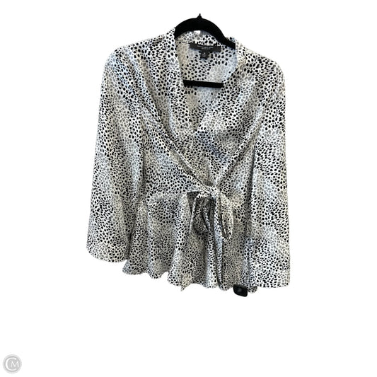 Top Long Sleeve By Marc New York In Black & White, Size: M