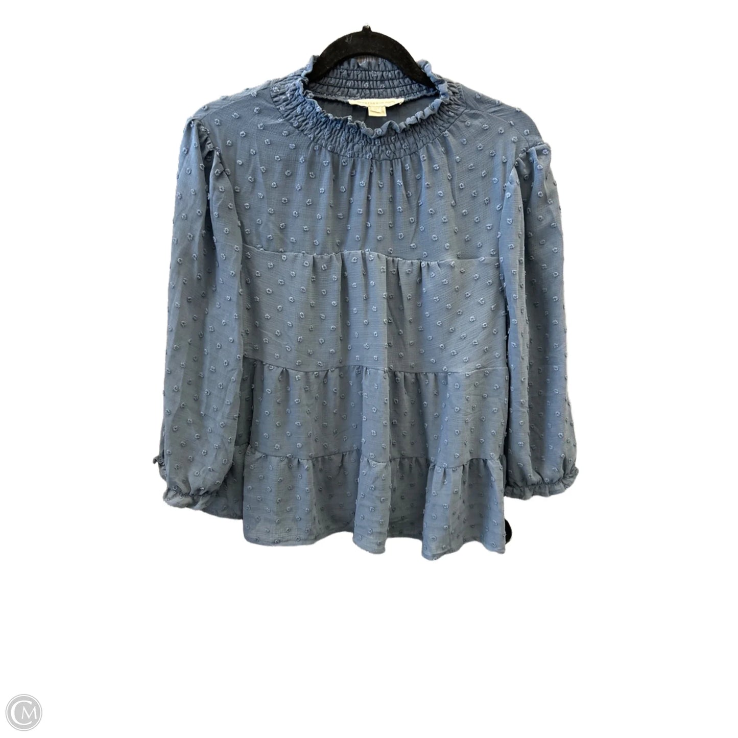 Top Long Sleeve By Monteau In Blue, Size: Xl