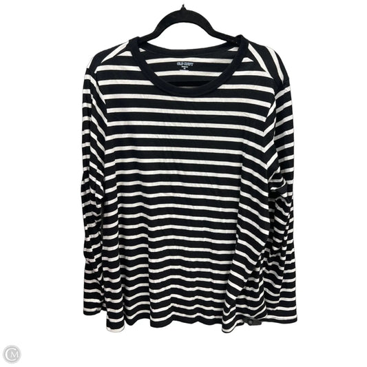 Top Long Sleeve By Old Navy In Black & White, Size: 2x