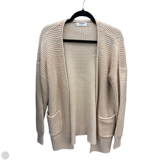 Sweater Cardigan By Zenana In Tan, Size: M