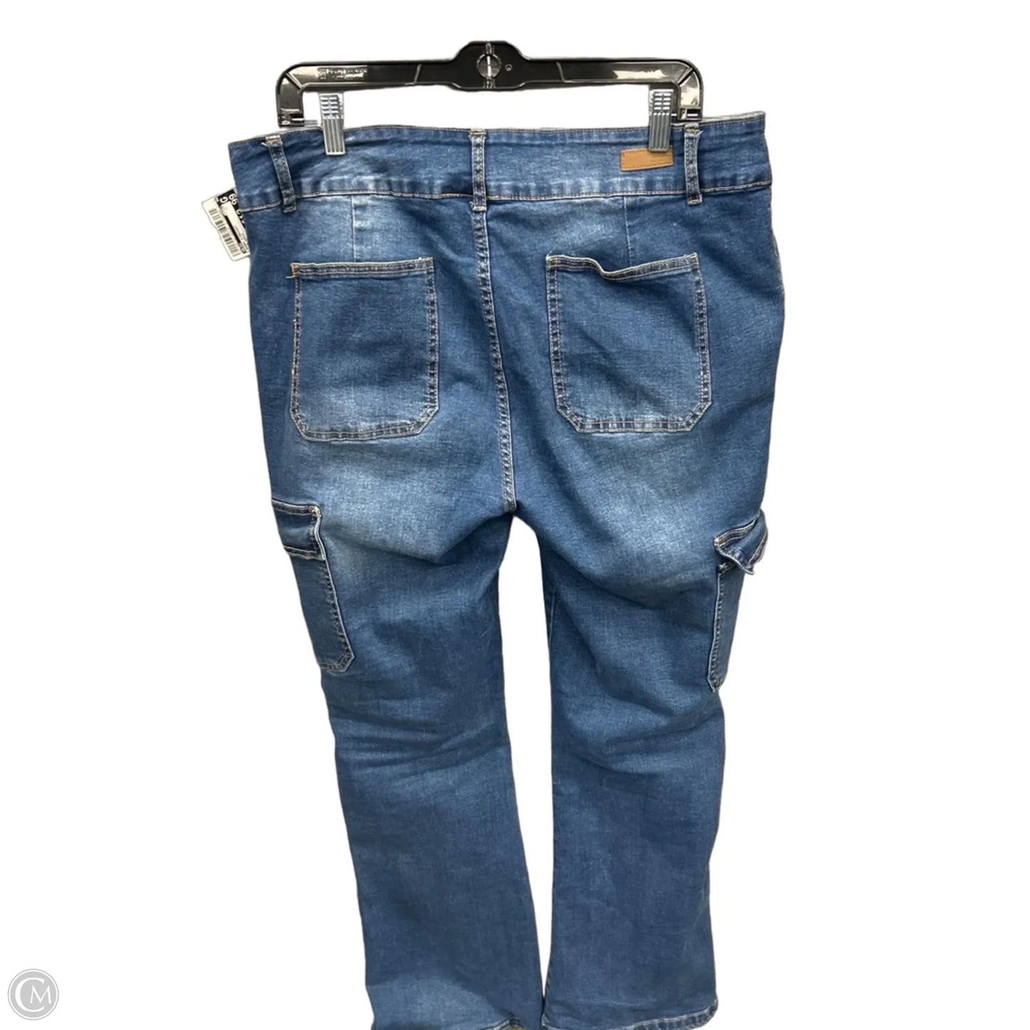 Jeans Straight By Bleu In Blue Denim, Size: 16