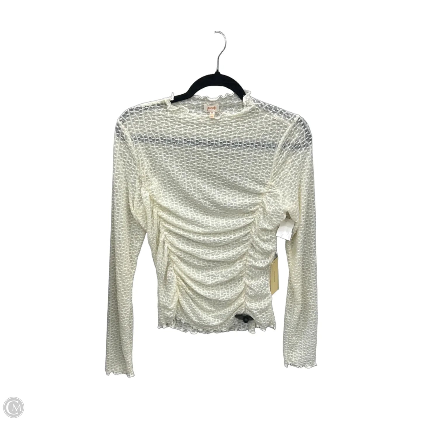 Top Long Sleeve By Peach In Cream, Size: Xl