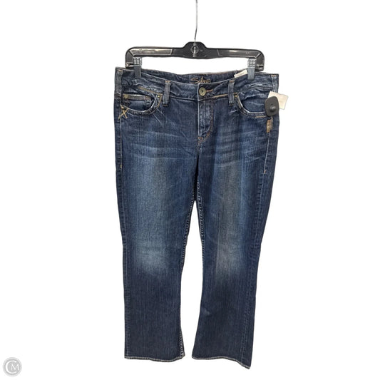 Jeans Boot Cut By Silver In Blue Denim, Size: 12