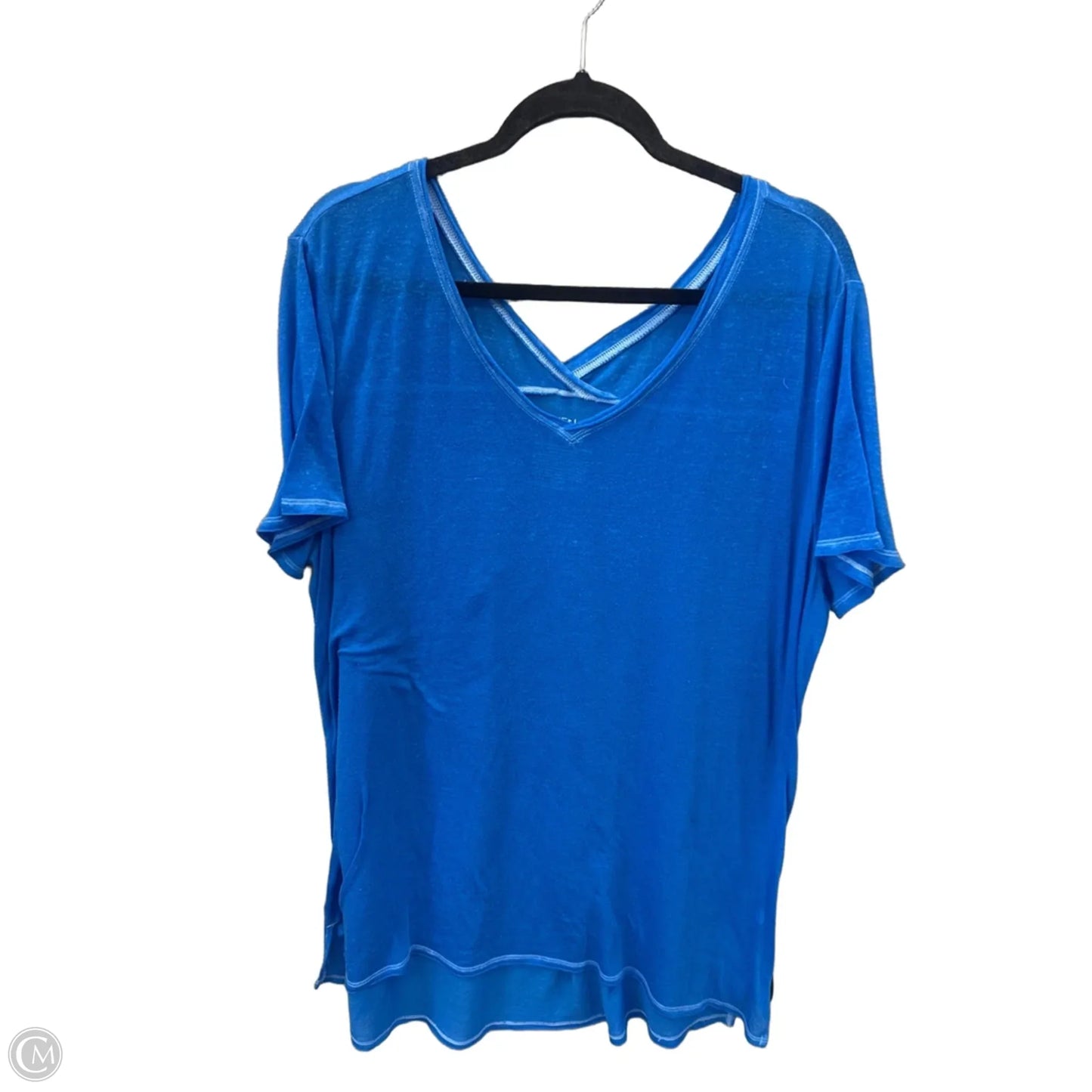 Top Short Sleeve By Time And Tru In Blue, Size: Xxl