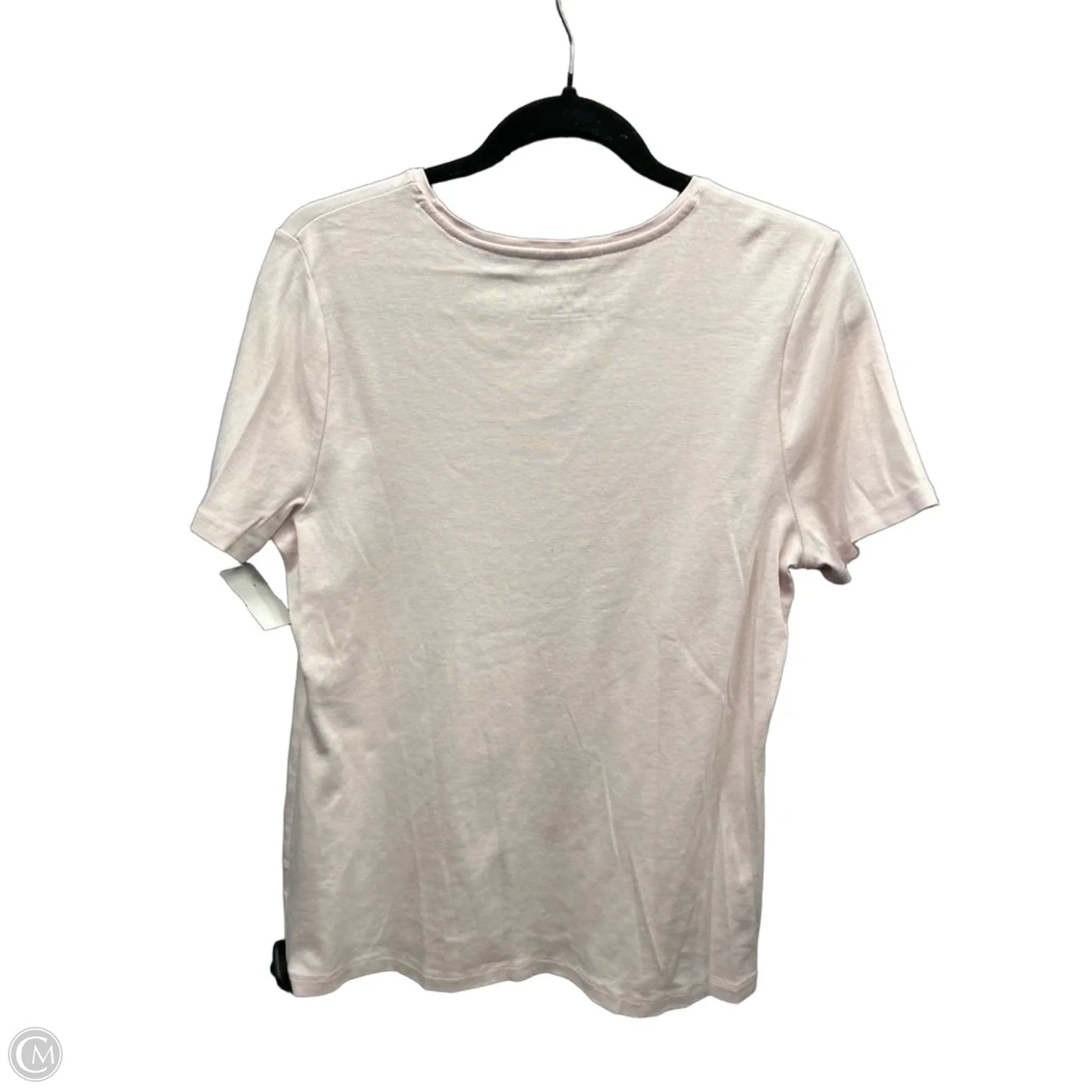 Top Short Sleeve Basic By Talbots In Pink, Size: L