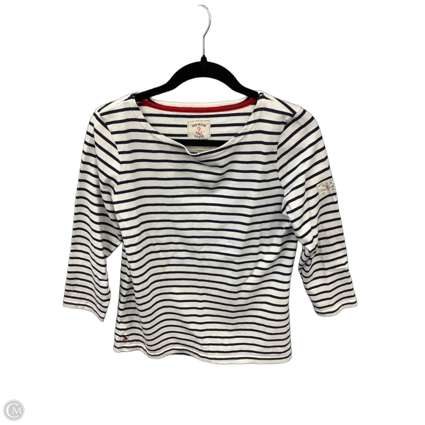 Top 3/4 Sleeve By Joules In Striped Pattern, Size: M