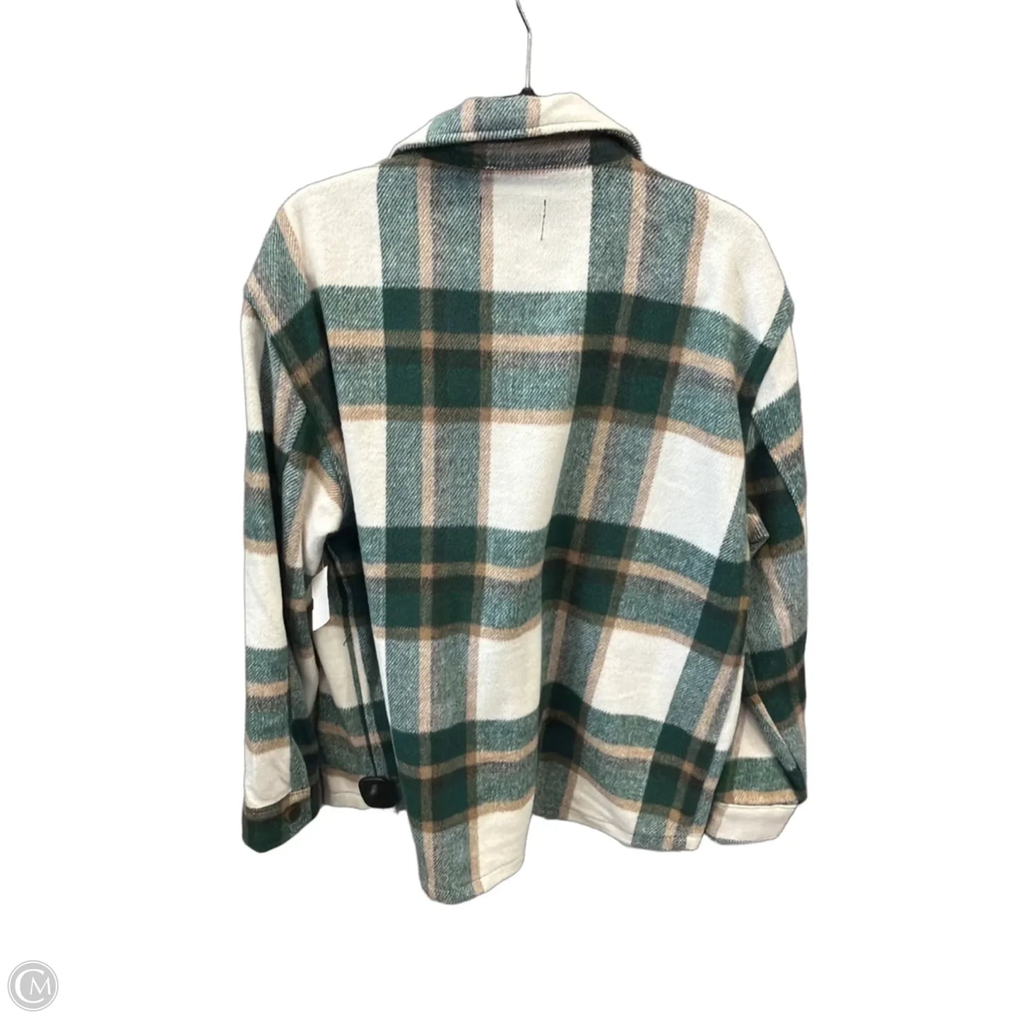 Jacket Shirt By Love Tree In Plaid Pattern, Size: L