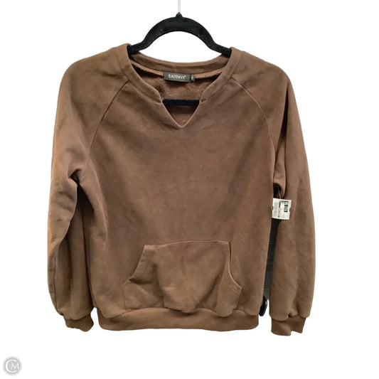 Sweatshirt Crewneck By Clothes Mentor In Brown, Size: S