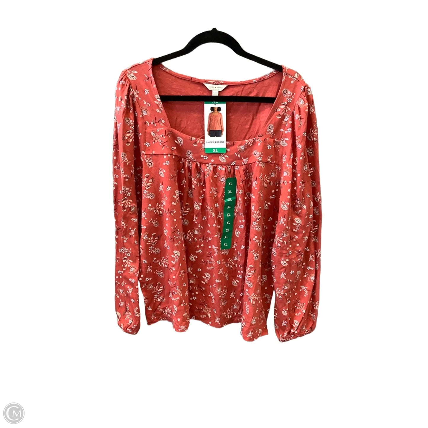 Top Long Sleeve By Lucky Brand In Orange, Size: Xl