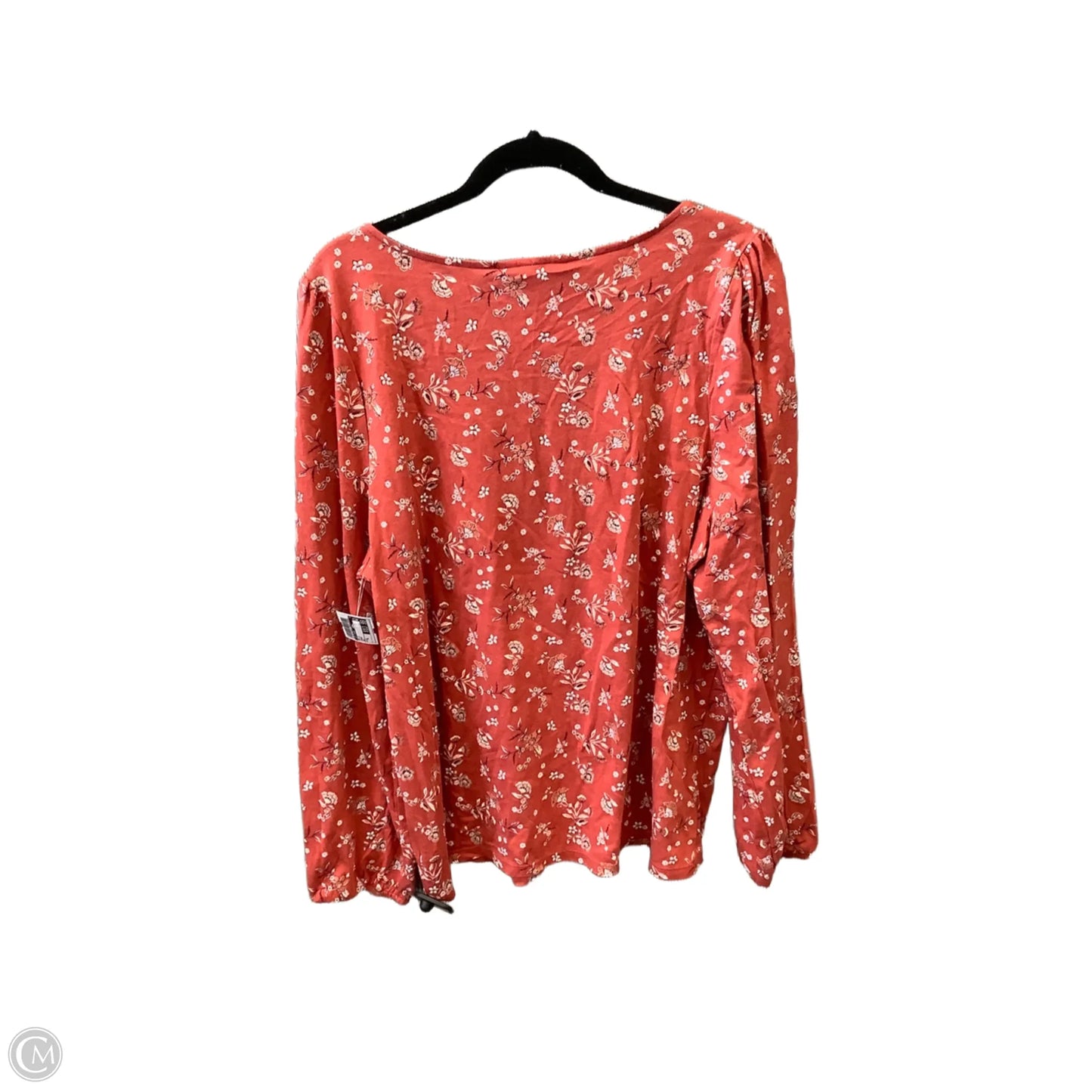 Top Long Sleeve By Lucky Brand In Orange, Size: Xl