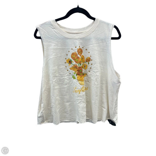 Top Sleeveless By Mighty Fine In Cream, Size: Xl