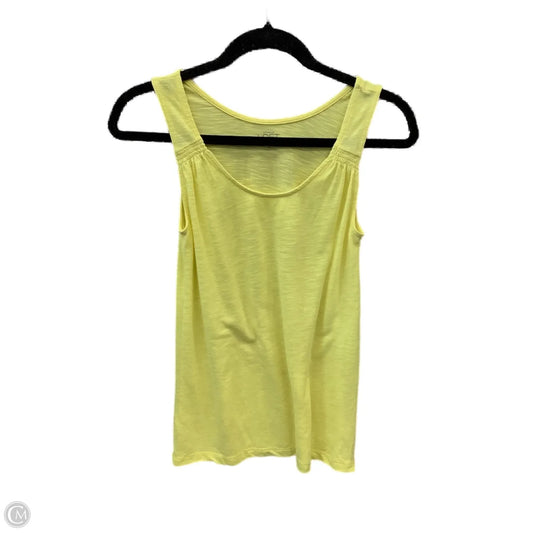 Top Sleeveless By Loft In Yellow, Size: Xs