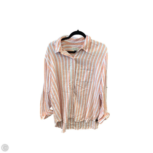 Top Long Sleeve By Universal Thread In Striped Pattern, Size: L