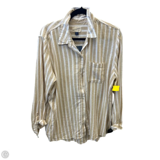 Top Long Sleeve By Universal Thread In Striped Pattern, Size: L