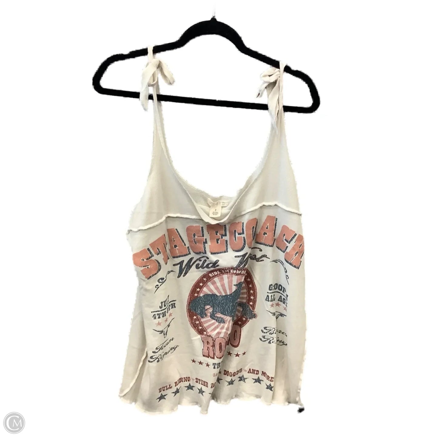 Top Sleeveless By Clothes Mentor In Cream, Size: 2x