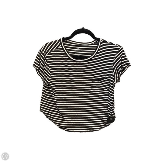 Top Short Sleeve By American Eagle In Striped Pattern, Size: Xs
