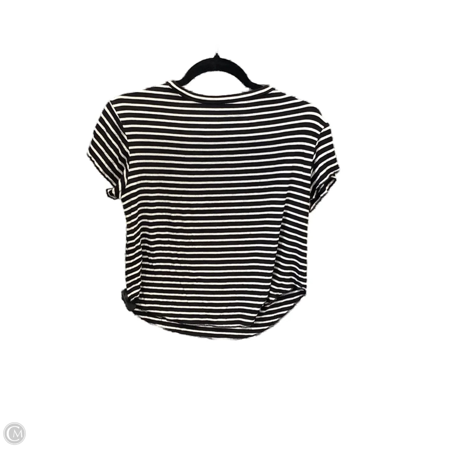 Top Short Sleeve By American Eagle In Striped Pattern, Size: Xs