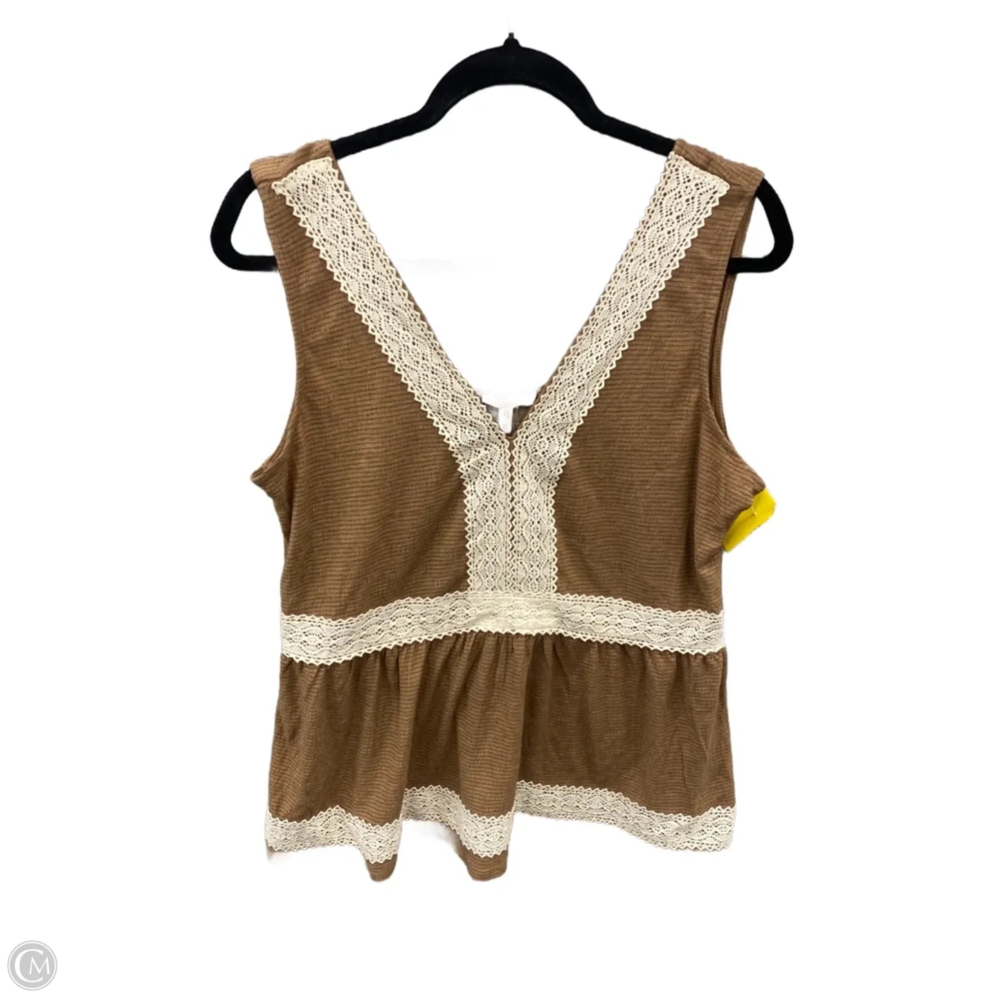 Top Sleeveless By Maurices In Brown, Size: Xl