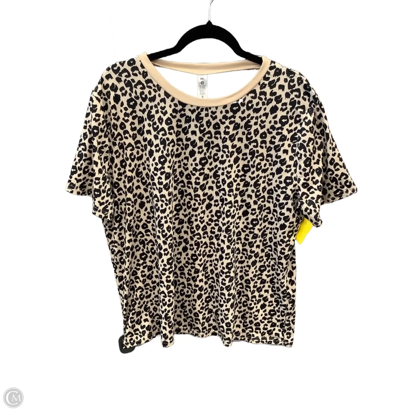 Top Short Sleeve By Clothes Mentor In Animal Print, Size: Xxl