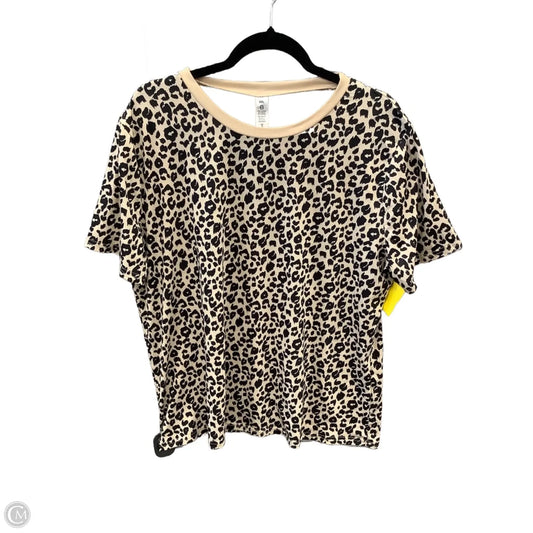 Top Short Sleeve By Clothes Mentor In Animal Print, Size: Xxl