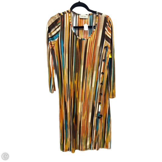 Dress Casual Maxi By Peach Love Cream California In Multi-colored, Size: L