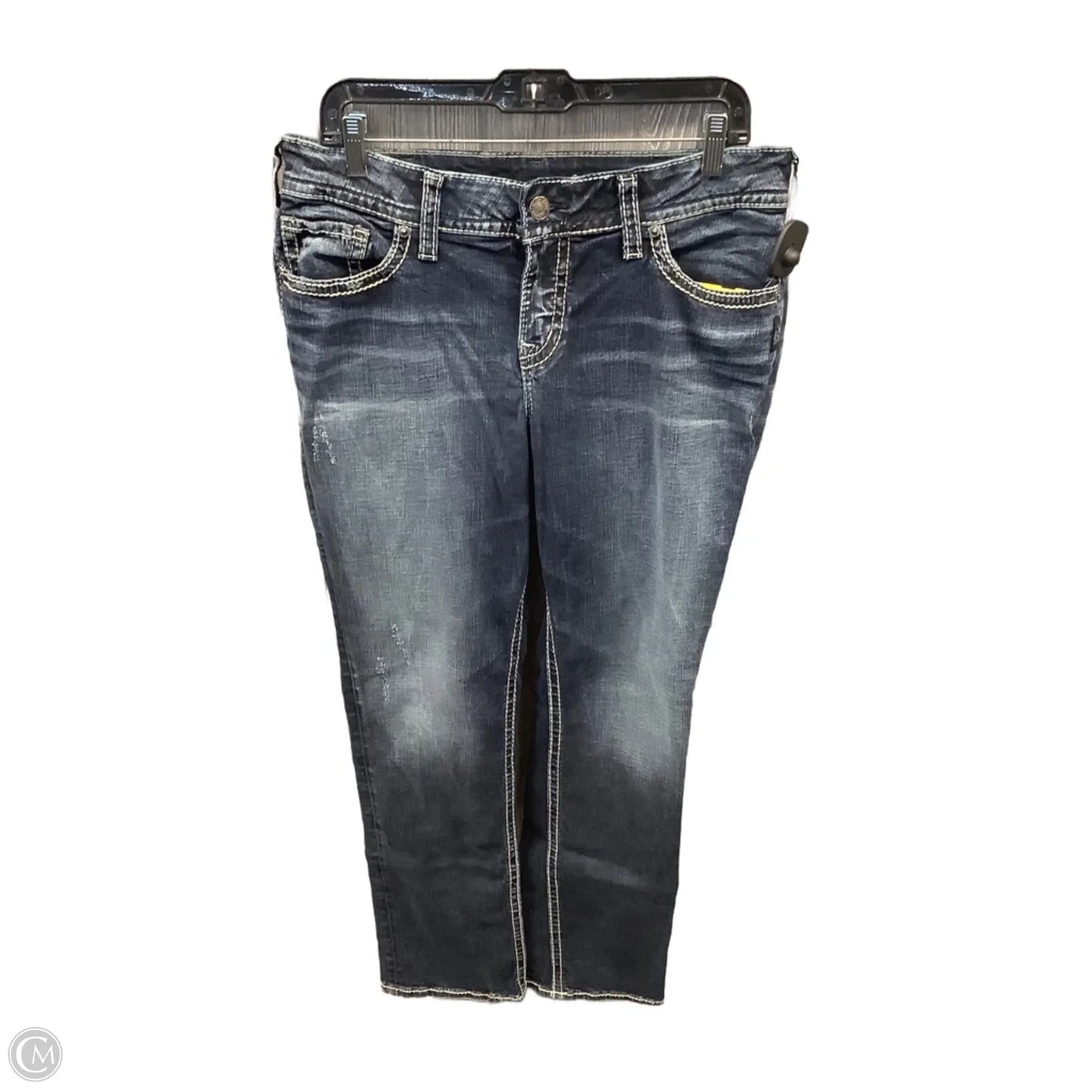 Jeans Straight By Silver In Blue Denim, Size: 14