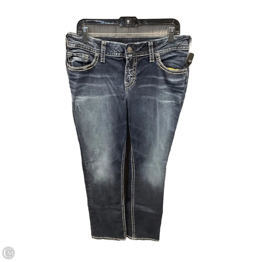 Jeans Straight By Silver In Blue Denim, Size: 14