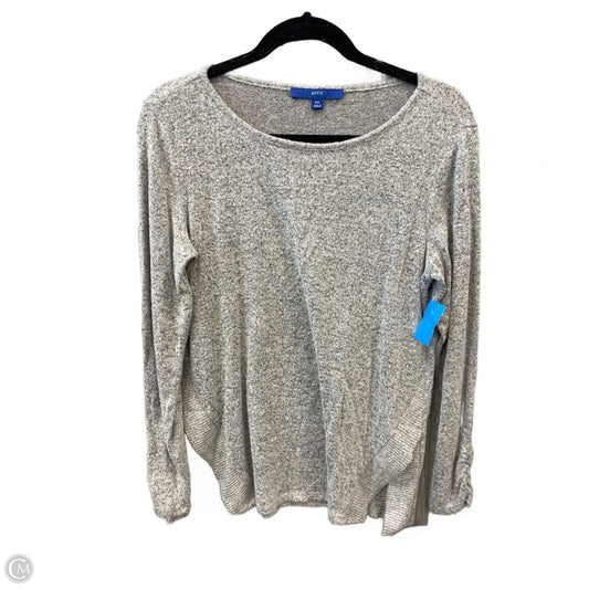 Top Long Sleeve By Apt 9 In Grey, Size: M