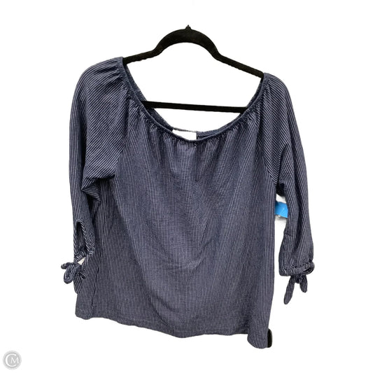 Top Long Sleeve By Charlie Paige In Blue, Size: L