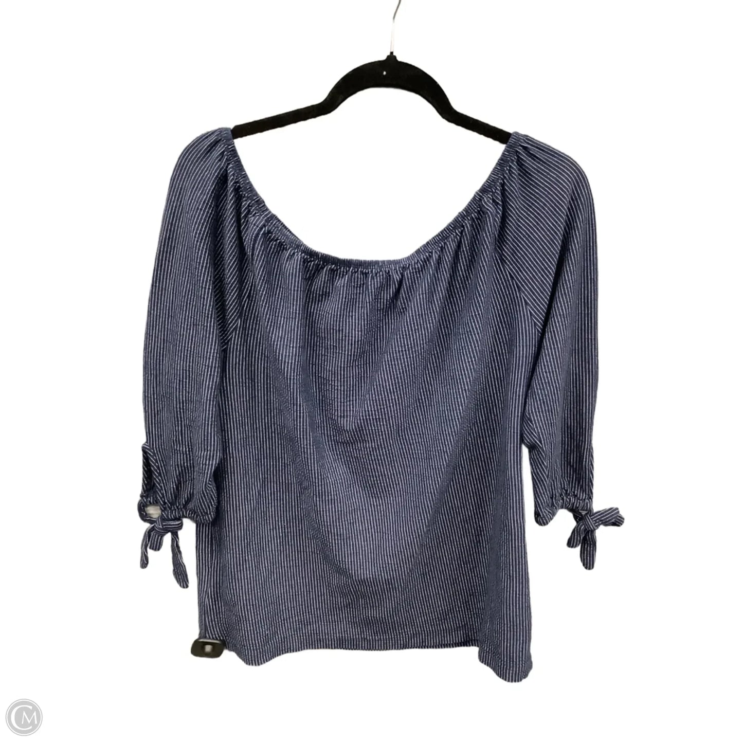 Top Long Sleeve By Charlie Paige In Blue, Size: L