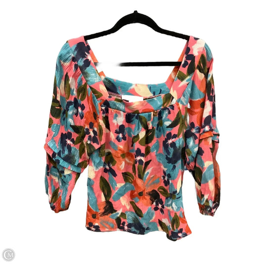 Top Long Sleeve By Clothes Mentor In Multi-colored, Size: M
