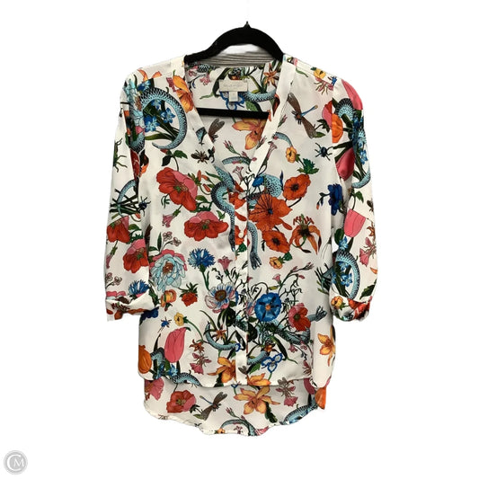 Top Long Sleeve By Belle + Sky In Floral Print, Size: S