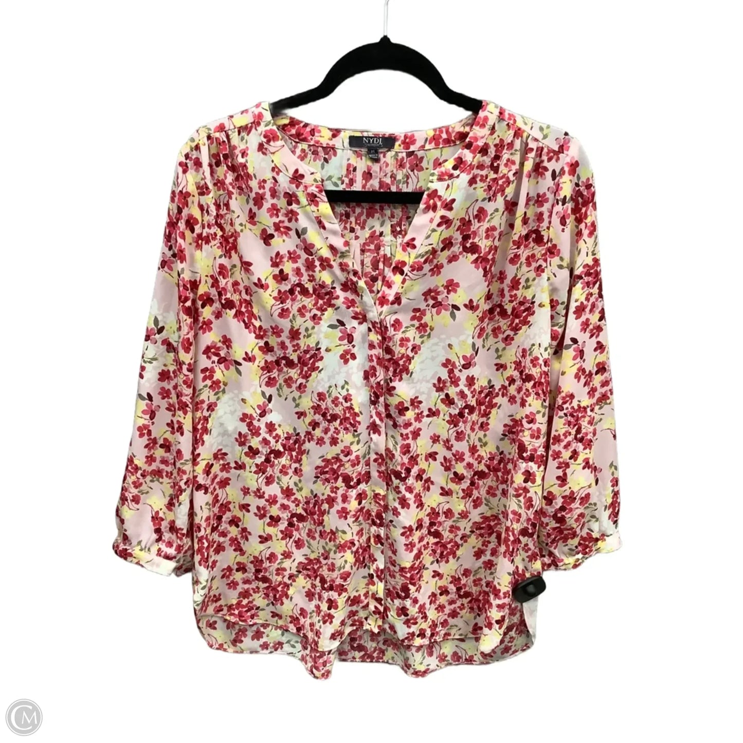 Top Long Sleeve By Not Your Daughters Jeans In Floral Print, Size: M