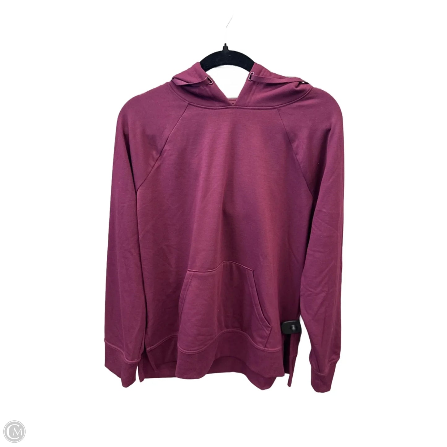 Athletic Top Long Sleeve Hoodie By Athletic Works In Maroon, Size: L