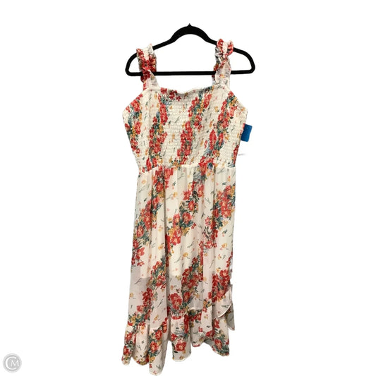 Dress Casual Maxi By Maurices In Floral Print, Size: Xxl