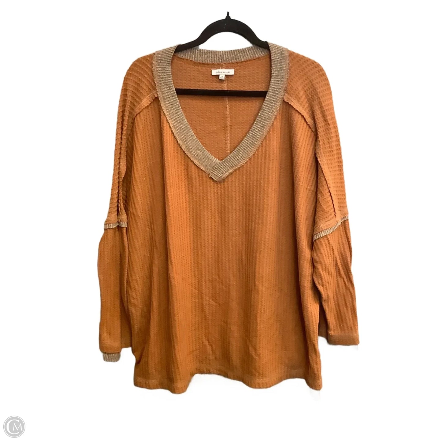 Top Long Sleeve By White Birch In Orange, Size: Xl
