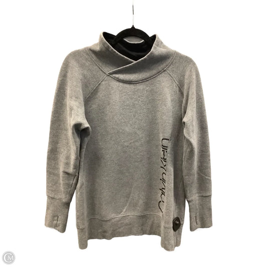Athletic Sweatshirt Collar By Calvin Klein Performance In Grey, Size: L