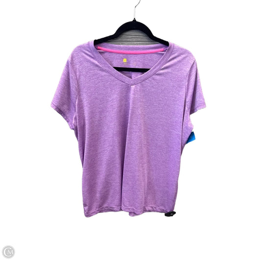 Athletic Top Short Sleeve By Xersion In Purple, Size: 1x