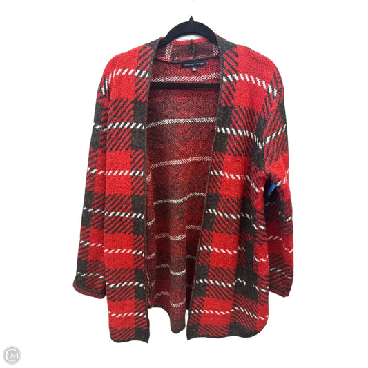 Cardigan By Adrienne Vittadini In Red, Size: Xl