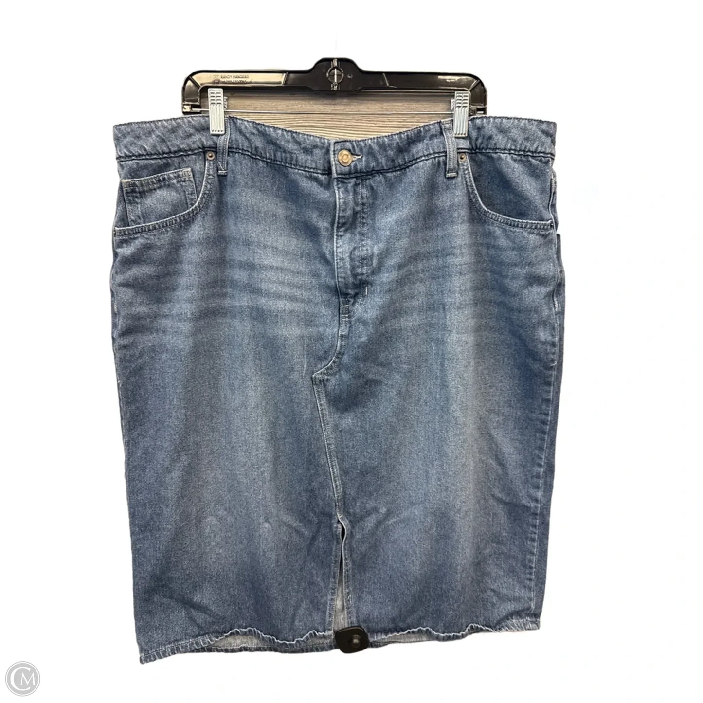 Skirt Midi By Terra & Sky In Blue Denim, Size: 20