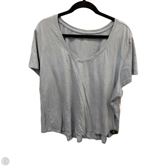 Top Short Sleeve By Falls Creek In Blue, Size: 3x