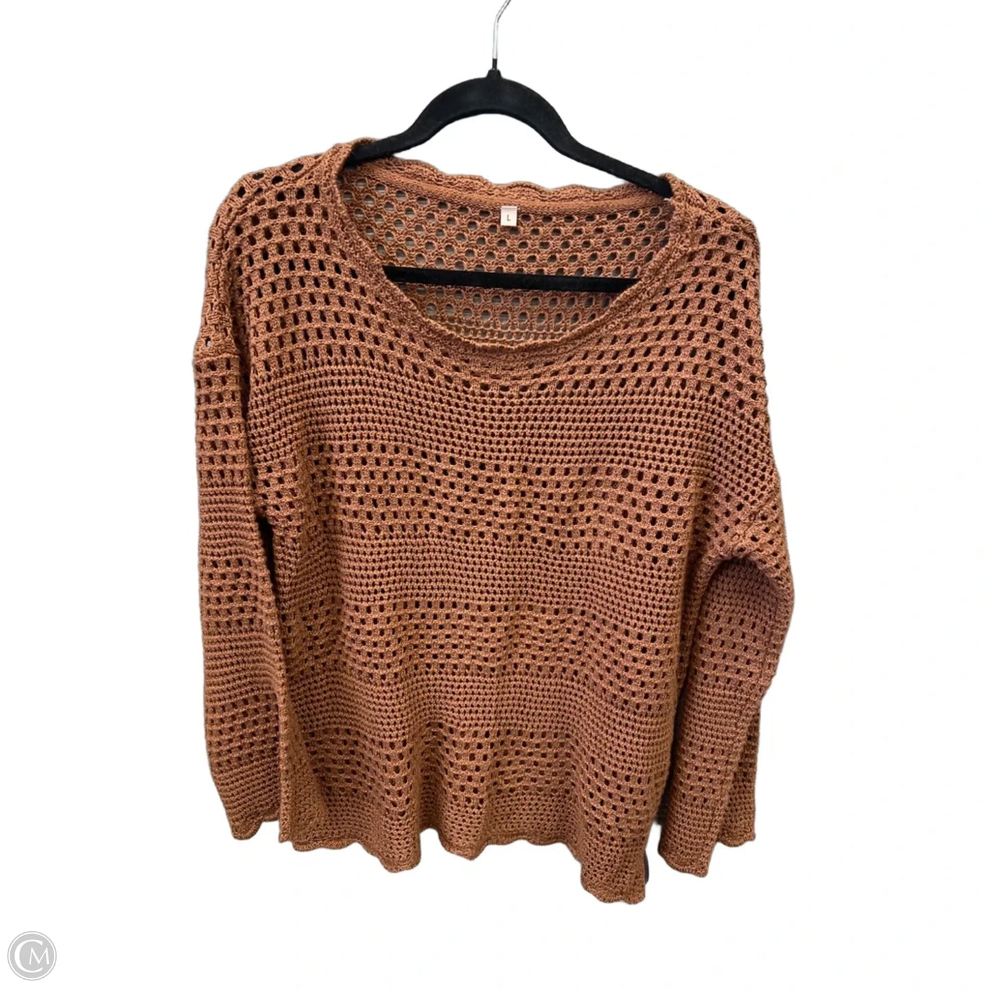 Sweater By Clothes Mentor In Brown, Size: L