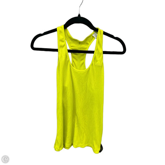 Athletic Tank Top By Adidas In Yellow, Size: M