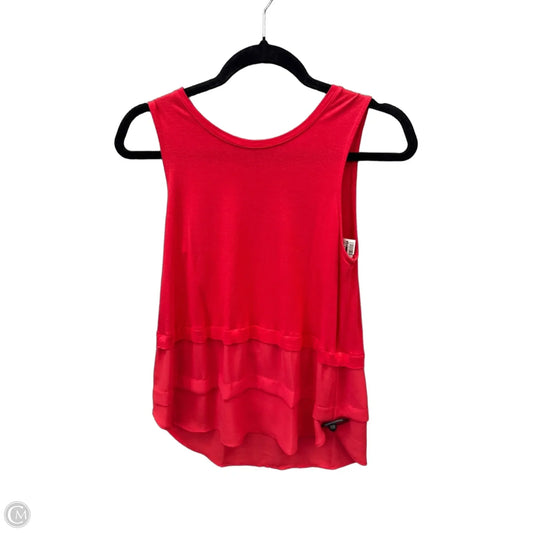 Top Sleeveless By Loft In Red, Size: S