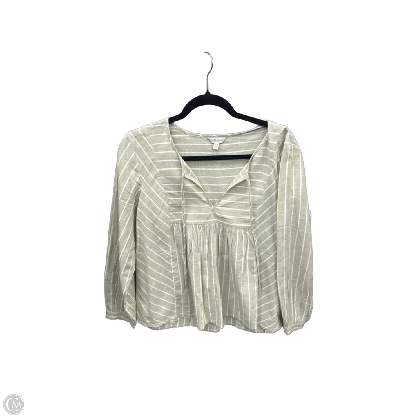Top Long Sleeve By Lucky Brand In Green, Size: M