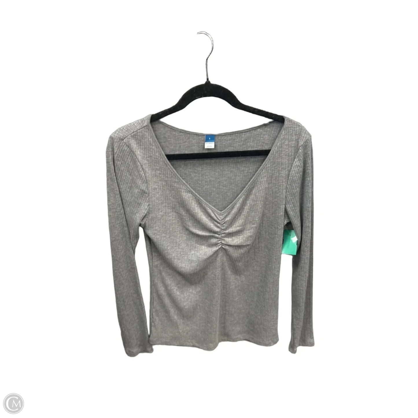 Top Long Sleeve By Old Navy In Grey, Size: L