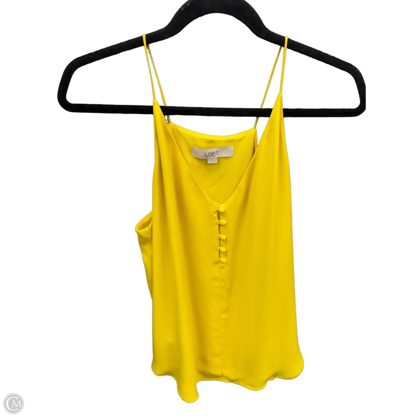 Top Sleeveless By Loft In Yellow, Size: M