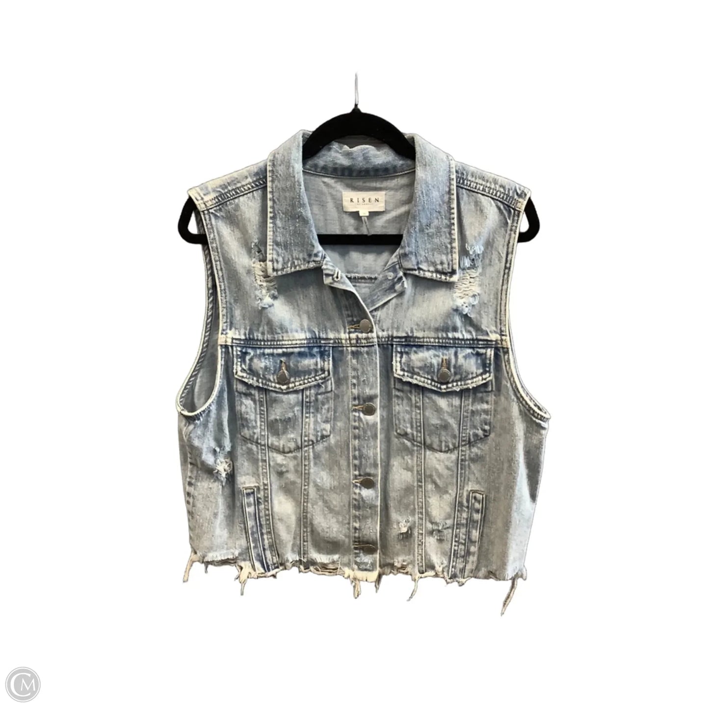 Vest Other By Risen In Blue Denim, Size: 1x