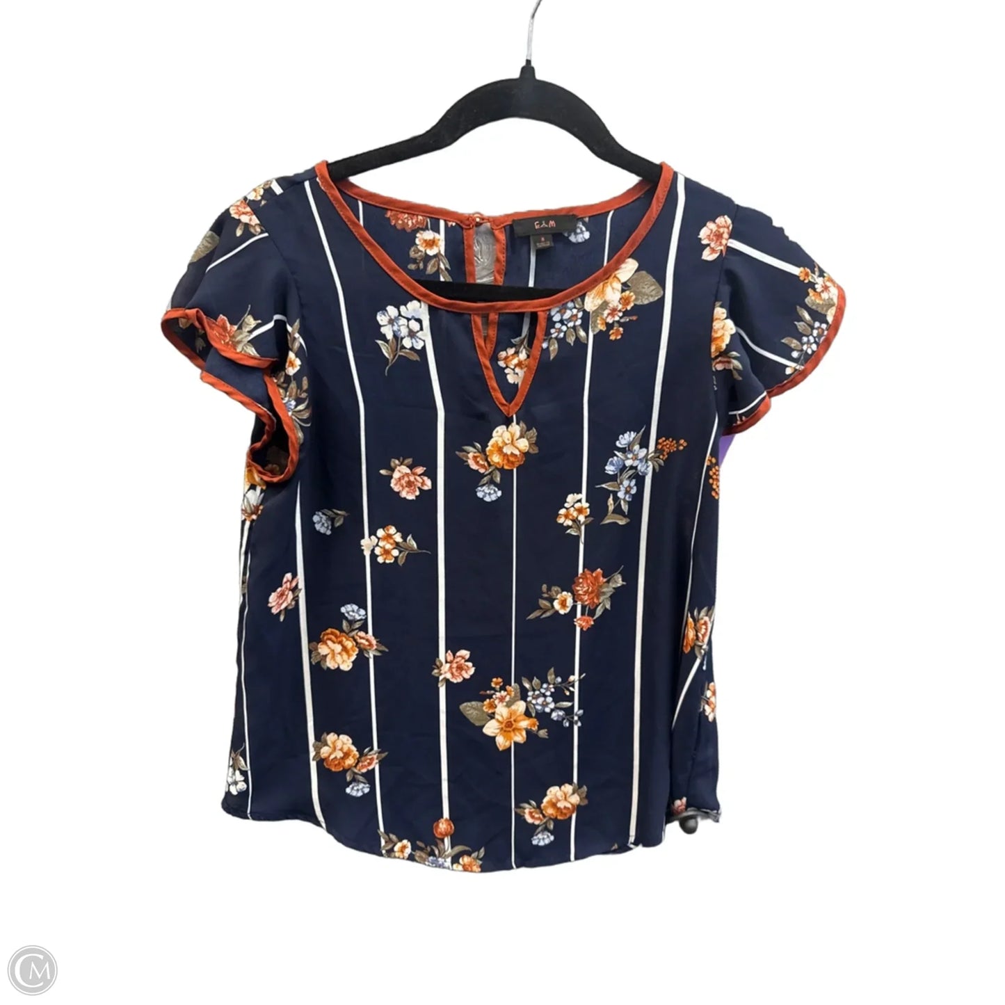 Top Sleeveless By E&m In Navy, Size: S