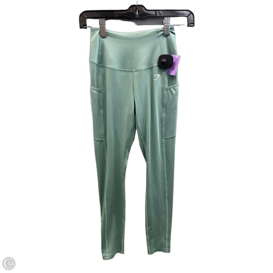 Athletic Leggings By Gym Shark In Green, Size: Xs